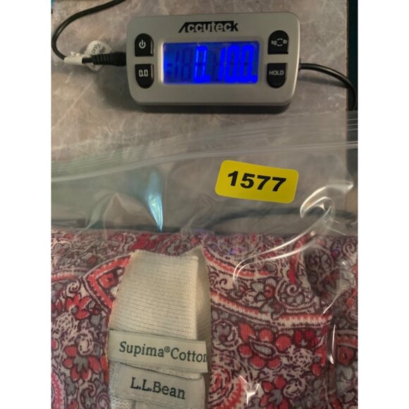 L.L. Bean Woman’s M Reg Open Cardigan Suprima Cotton Pink Cream Paisley Cardigan - Picture 6 of 6